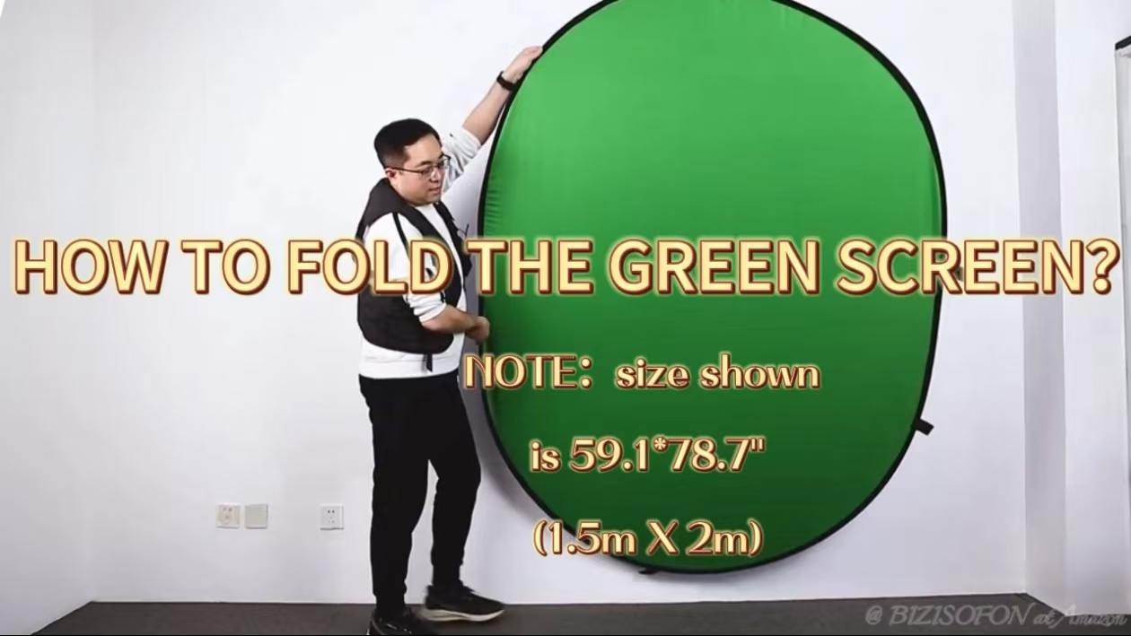 Amazon.com : Blue Green Screen Backdrop Double Sided Collapsible