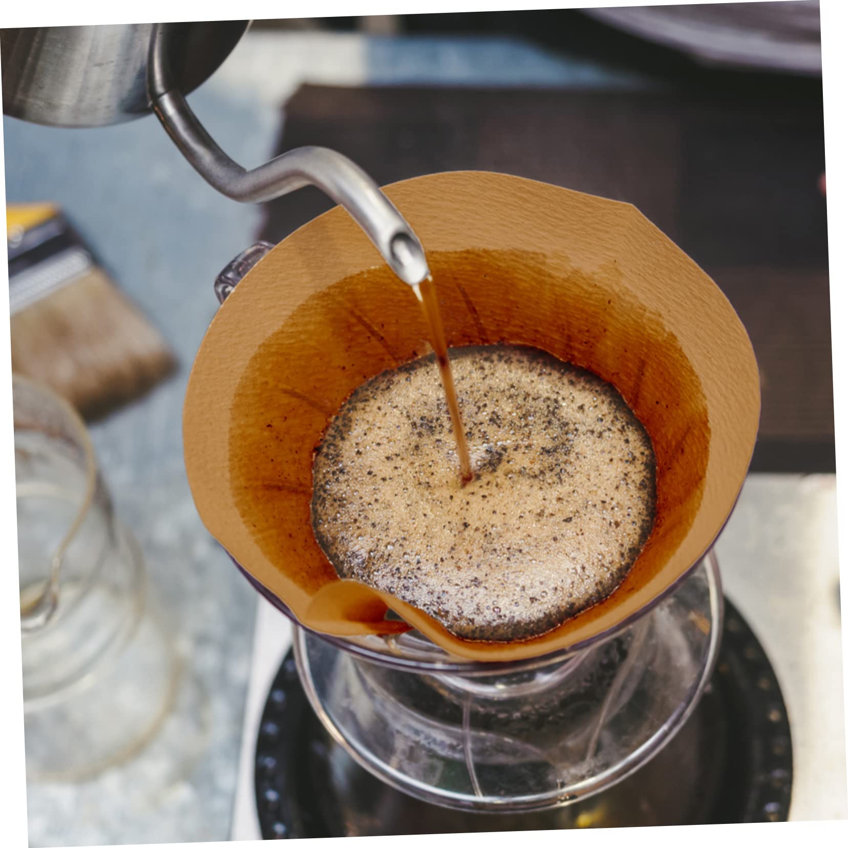 Filtros de Café Cónicos Desechables 200 Piezas, Pulpa de Madera