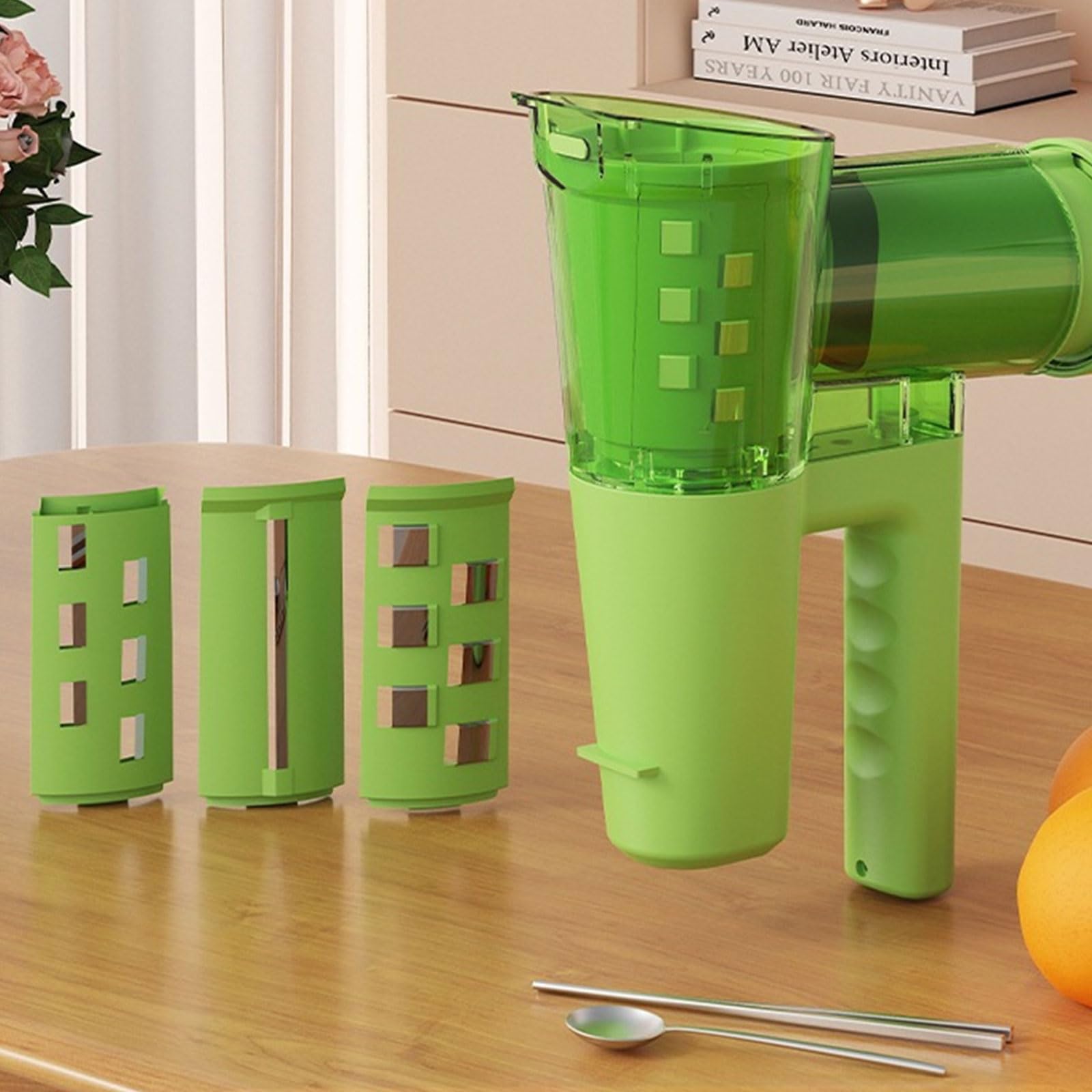 Rallador eléctrico de verduras con 3 funciones para cortar rallar y triturar, diseños seguros, herramienta de cocina fácil