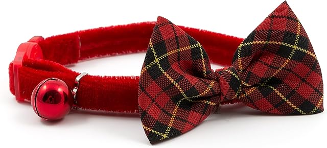 Ancol Vintage Bow Safety Cat Collar, Tartan