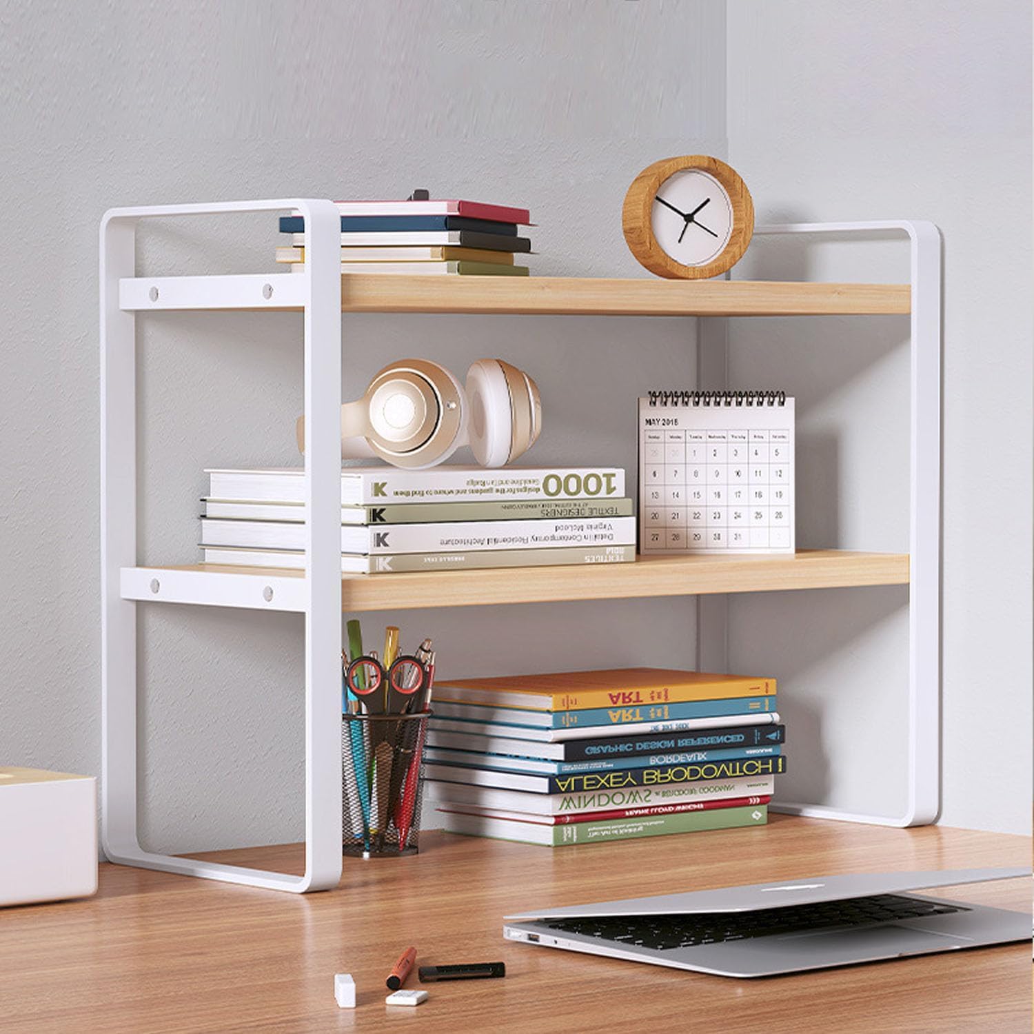 Amazon.co.jp: Vinnatsu卓上 ラック 小さい棚 デスク上収納ラック