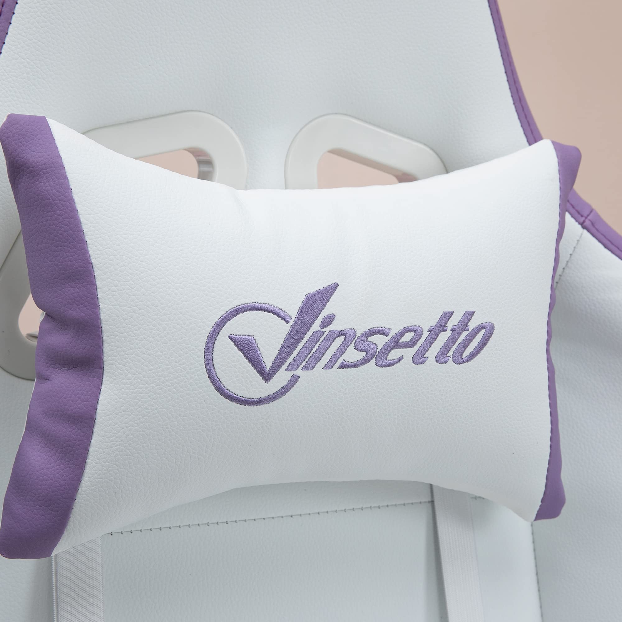 Vinsetto Chaise Gaming Ergonomique Repose-Pieds Télescopique Blanc