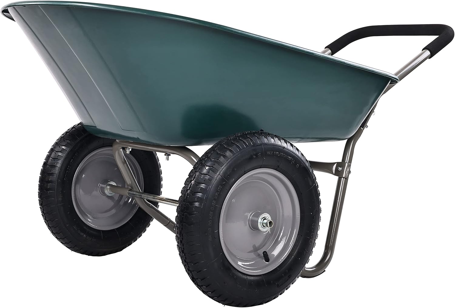 BalanceFrom Dual-Wheel Home Garden Yard Utility Wheelbarrow Cart with Built-in Stand : Patio, Lawn & Garden