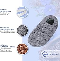 Vista 3 de SUZZIPAD Pantuflas para microondas y calentador de pies para cama, pantuflas térmicas para microondas para mujeres y hombres, calentadores de pies
