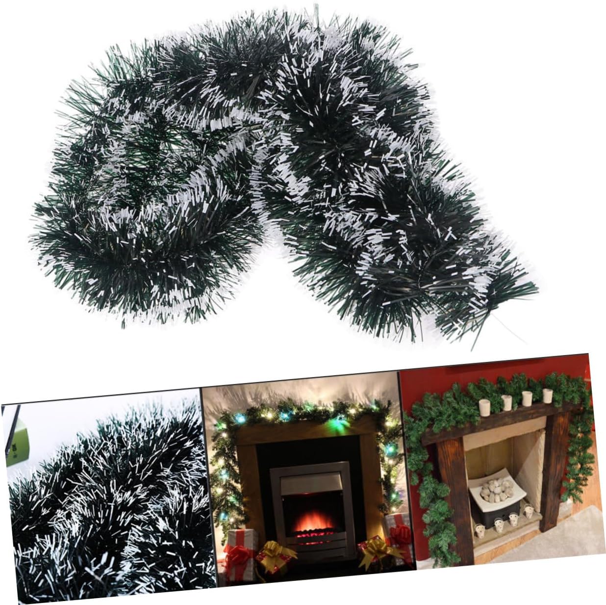 Zerodeko 2 Meters Shining Glitter Christmas Tree Decoration Strips Ornaments for Home and