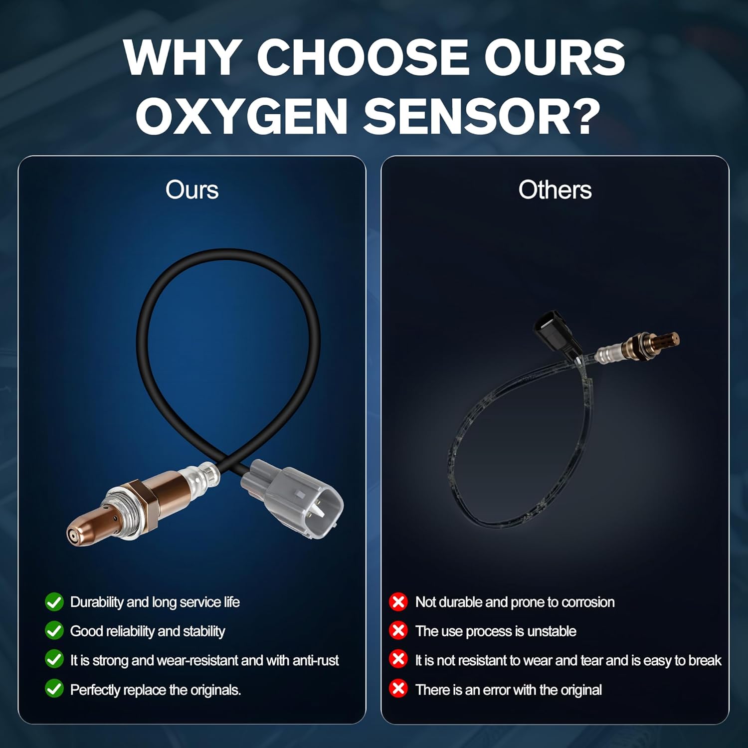 2PCS Oxygen O2 Sensor Upstream Downstream Compatible with Lexus ES300h 2013-2018，for Toyota Camry 2012-2017,RAV4 2012-2017 Camry L4 2.5L 2013-2018,Replace# OE 25054084 25024487