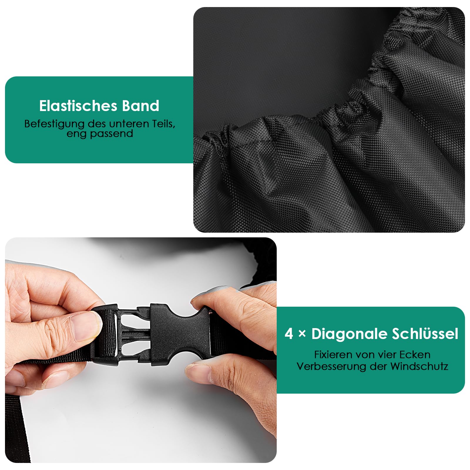 Kickertisch Abdeckung Wasserdichte, 420D Oxford Tischfußball Abdeckung Staubdicht UV-beständig, Fußball Tischabdeckung Tragbar mit Lösen Sie Gürtel und Spannungen, Schwarz, 145X115X72cm