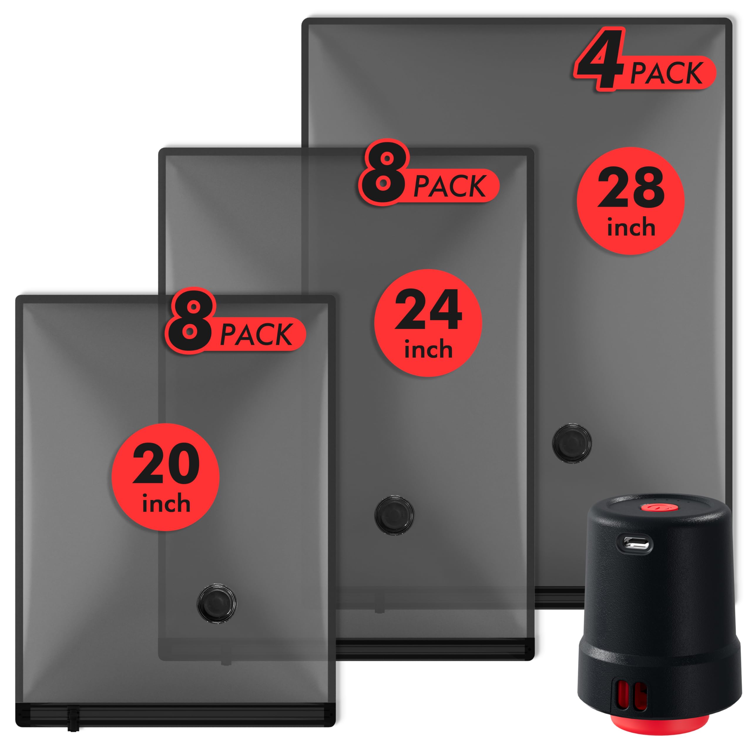 20 PACK Travel Vacuum Bags With Pump,vacuum bags for travel,vacuum storage bags for clothes