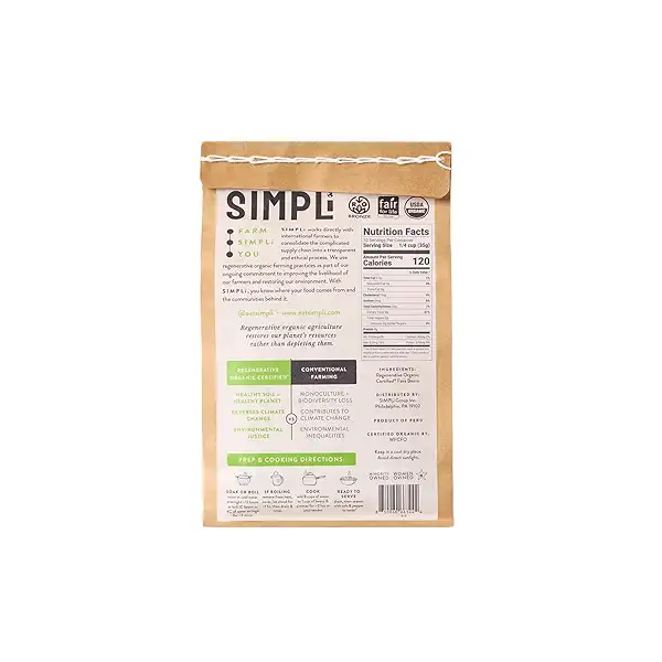 SIMPLi Regenerative Organic Certified® Fava Beans, Heirloom, High in Protein & Fiber, Non-GMO, 12 oz 2
