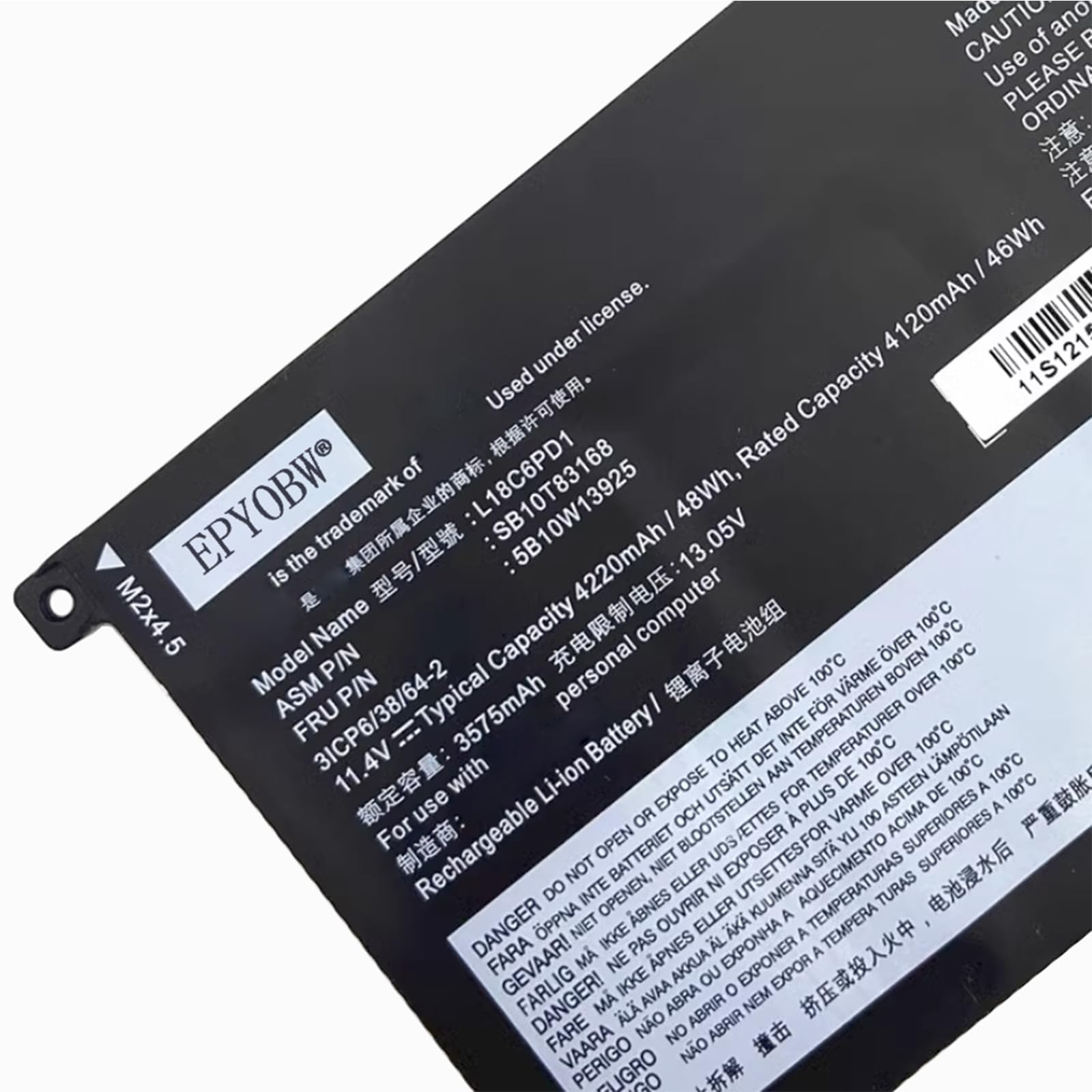 Amazon.com: EPYOBW L18C6PD1 Laptop Battery 48Wh Compatible with 