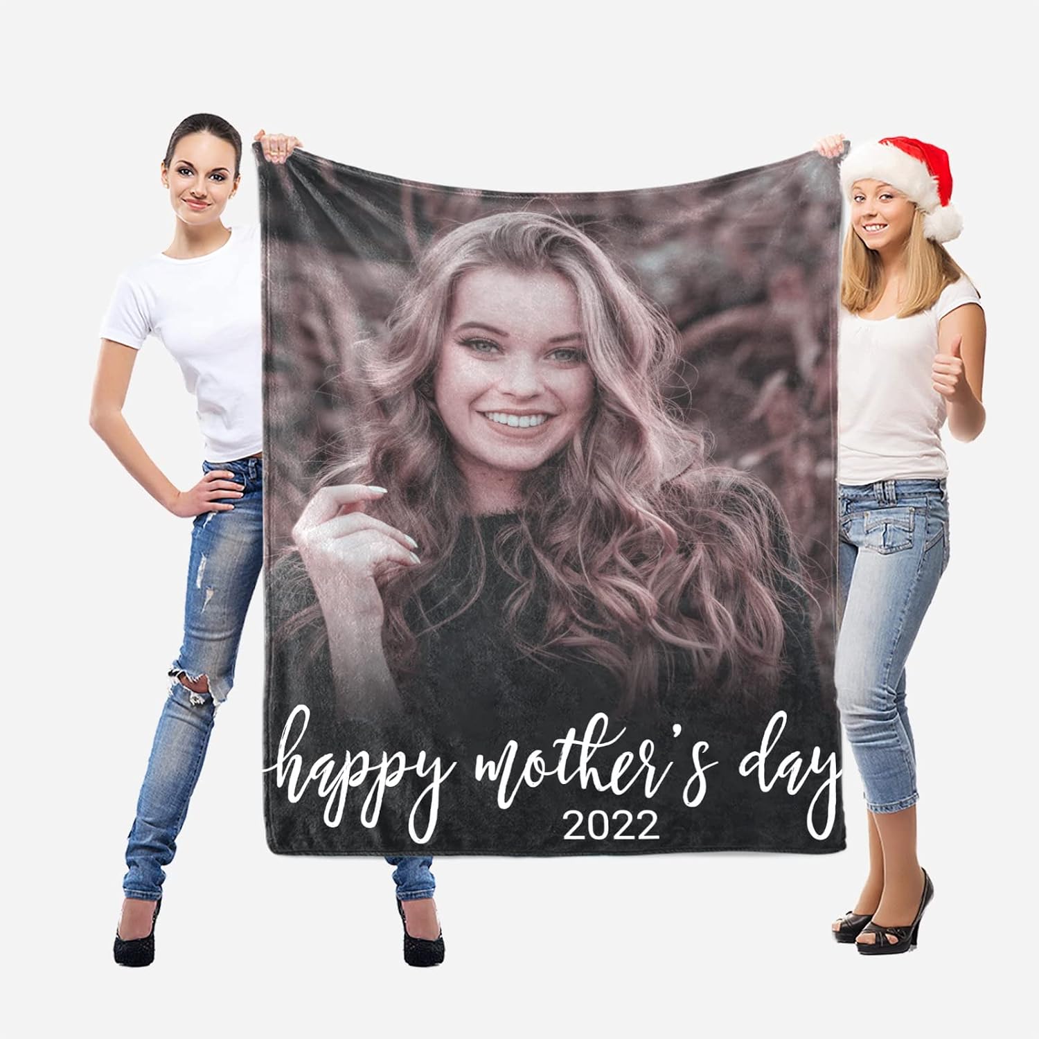 Personalized Blankets Gifts for Mom, Custom Blanket with Photo, Blankets with Picture of Your Choice, Custom Blankets & Throws with Photo, Gifts for Mothers Day, 1Photo, 50X70INCH