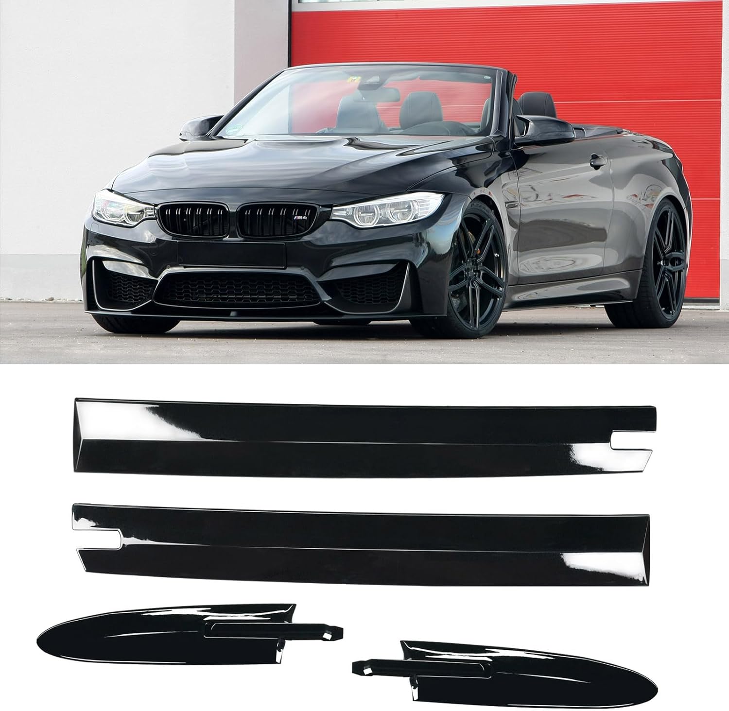 Jaronx Compatible with BMW Convertible Roof Hinge Cover (Black Sapphire) 3' E93 2006-2011,4' F33/M4 F83 2014-2019,4PCS Left&Right Top Roof Molding Cover 54377184037 54377184038 54377184047 54377184048