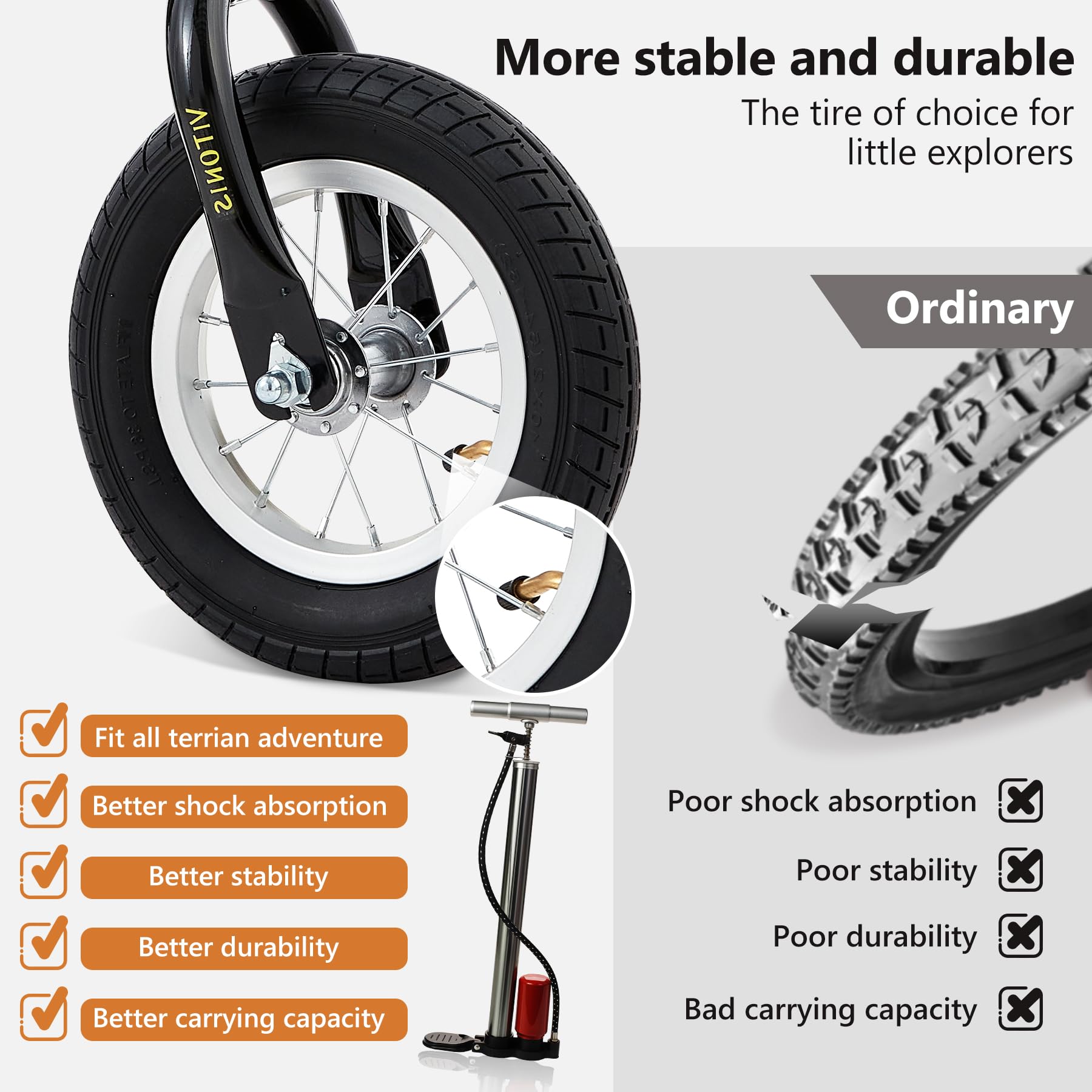 VITONIS balance bike Bicicletta Bambini Senza Pedali per 1,5-4 Anni Fino a 35 Kg, Sedile regolabile, sicuro e ultraleggero per bambini e bambine