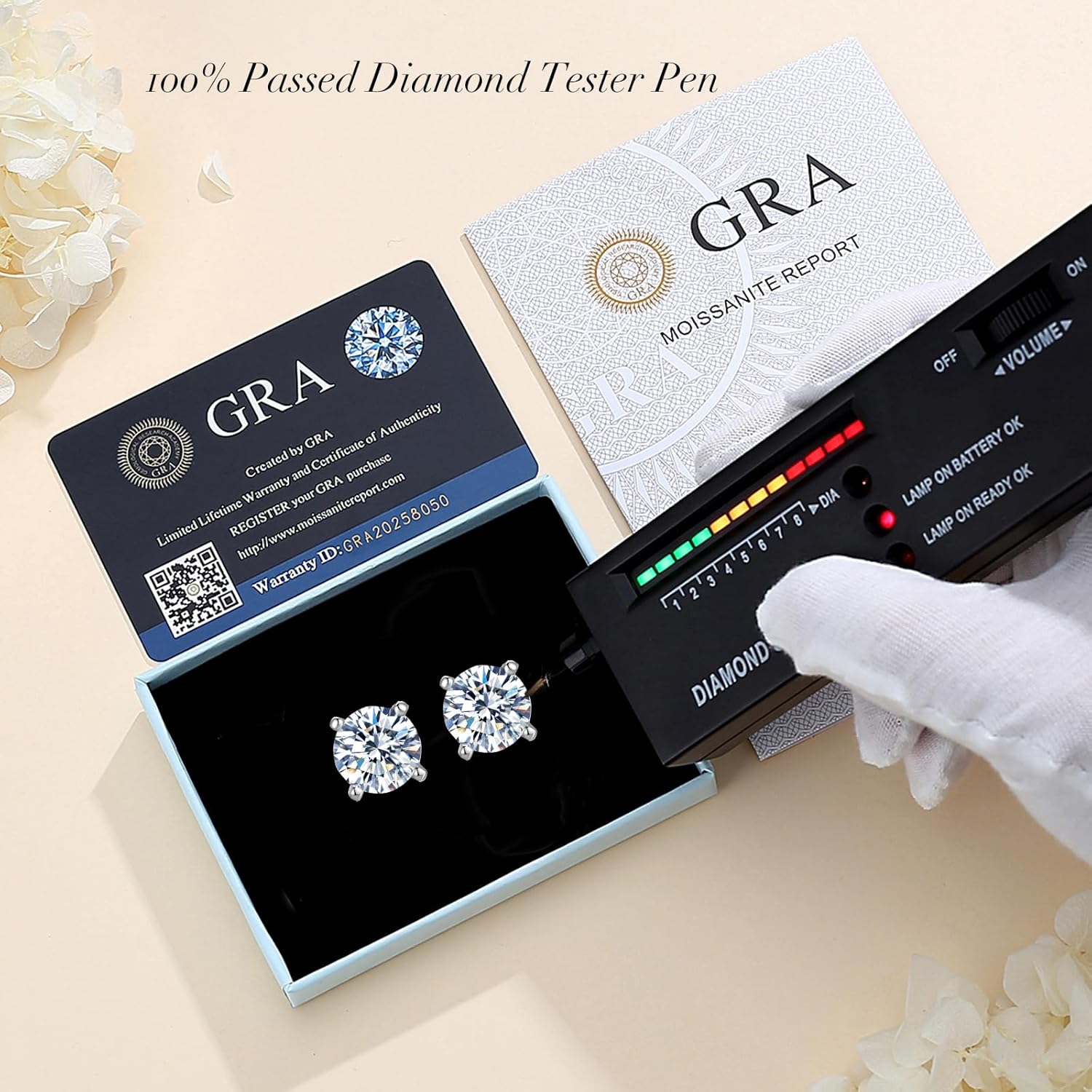 Moissanite Stud Earrings for Men Women, 925 Sterling Silver D Color Screw Back Moissanite Earrings White Gold Hypoallergenic Perfect Jewery Gifts - Image 4