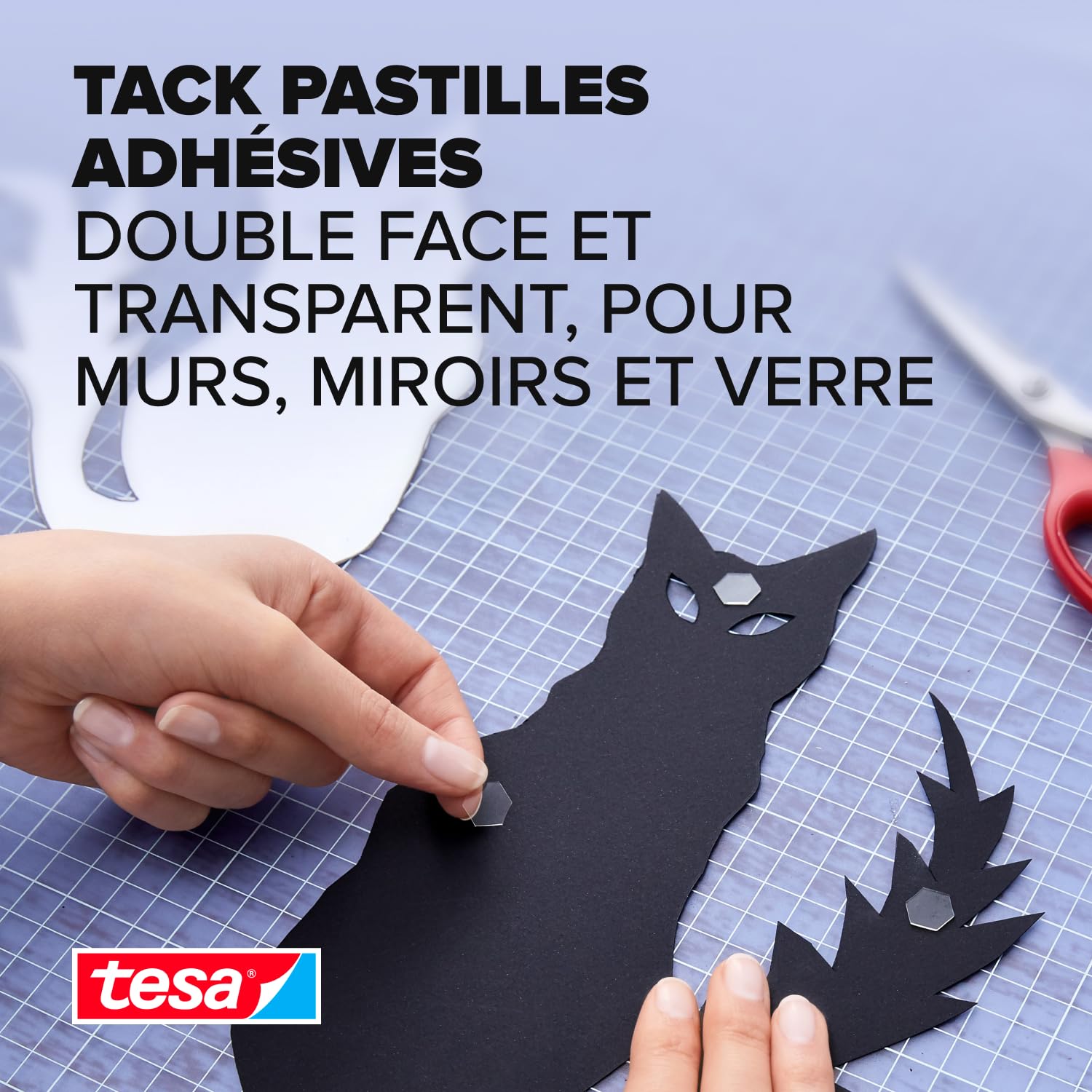 Tesa Tack 200 Pastilles adhésives Double-face Transparent