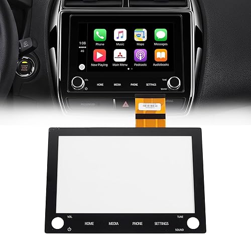 Dasbecan Pantalla táctil de 8 pulgadas con 2 perillas compatible con Mitsubishi Outlander Sport Mitsubishi ASX 19-21 reemplaza el digitizador de