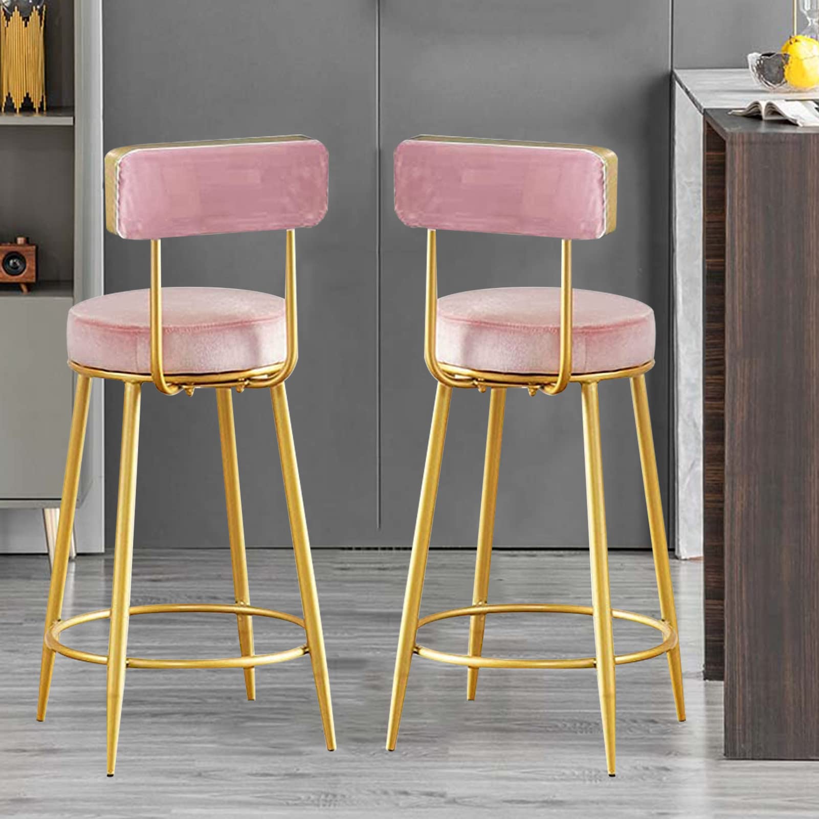 Chaises de bar avec dossier ergonomique et repose-pieds stable pour comptoir