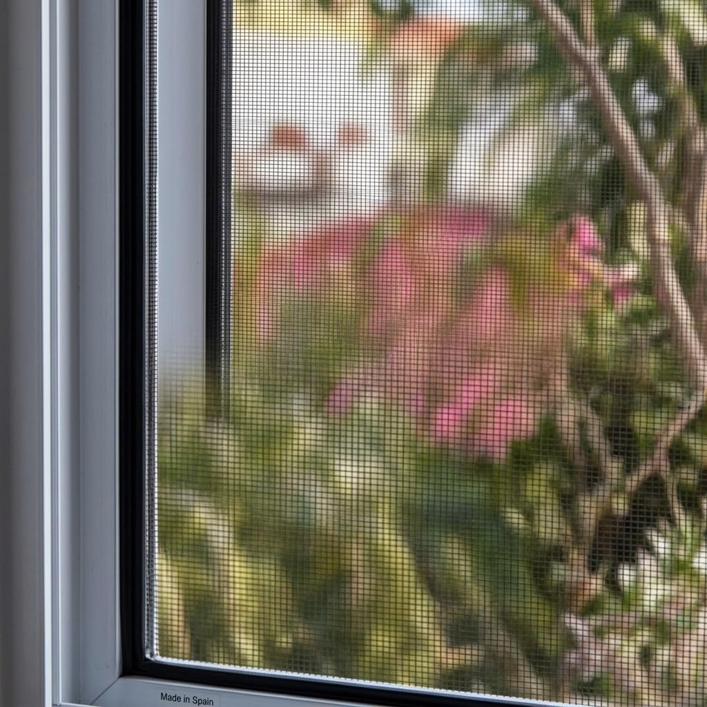Suinga - Moustiquaire grise 0,8 x 30 mètres, fibre de verre 120 gr/m2