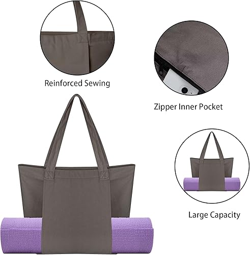 Miniatura 2 de Yoga Mat Bag for Women Canvas Bag with Yoga Mat Carrier Yoga Mat Bags for Workout Pilates Travel Beach and Gym