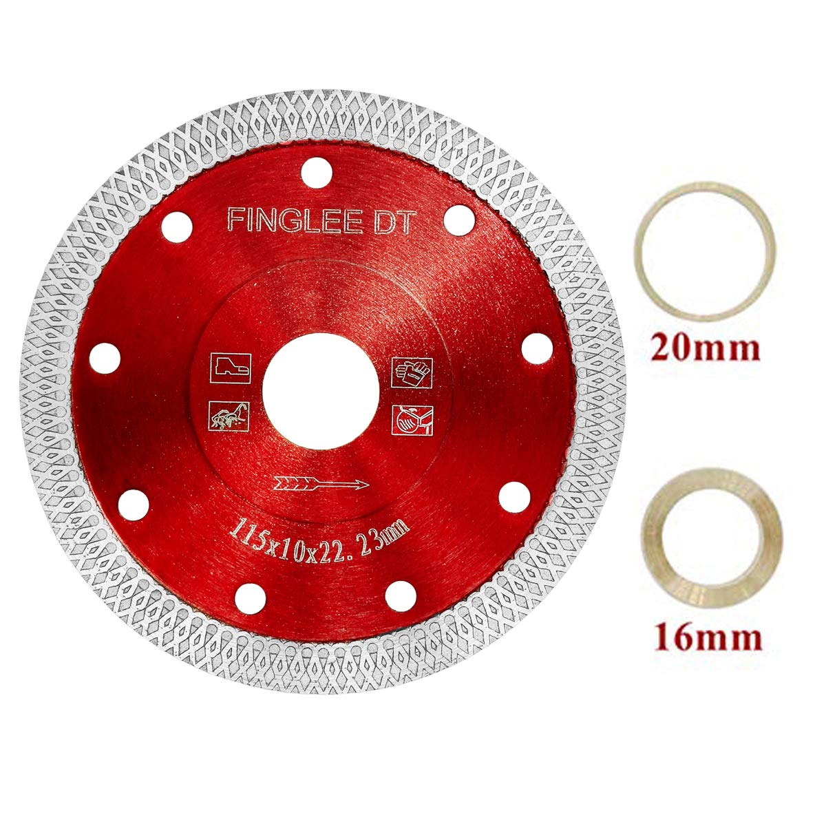 Super Thin Diamond Saw Blade for Porcelain Tile Ceramic,Diamond Cutting Blade,with 7/8" 4/5" 5/8" Arbor (4-1/2inch 3pc)