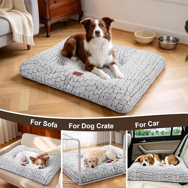 Foto 6 de 7 de ULIGOTA Cama de felpa para perro, almohadilla suave para gatos, totalmente lavable a máquina, antideslizante