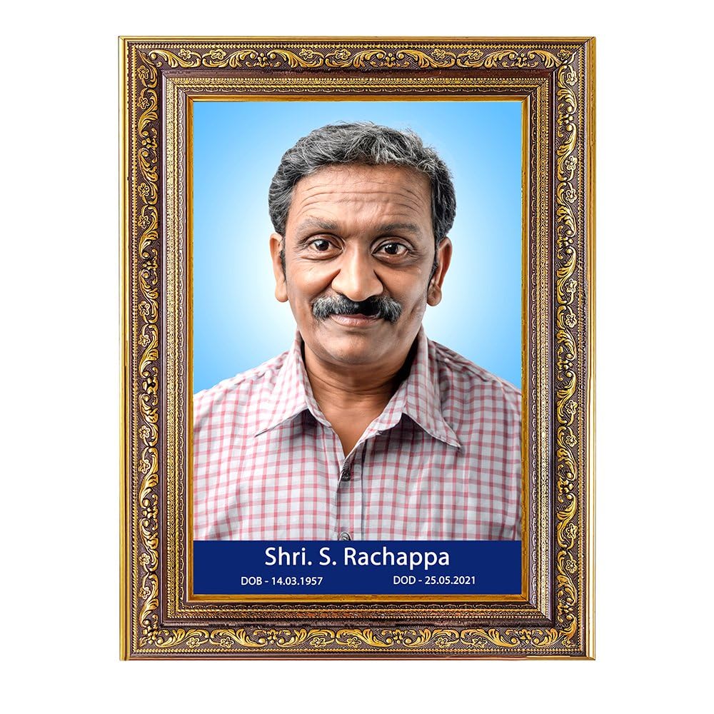 Nexaprint Customized Photo Frame with 8X12 Inch Size Photo | Upload Your Photo | RIP/Remembrance/Tribute Photo Frame For Your Loved One | Memorial Photo Frame | Personalization with Name, DOB & DOD