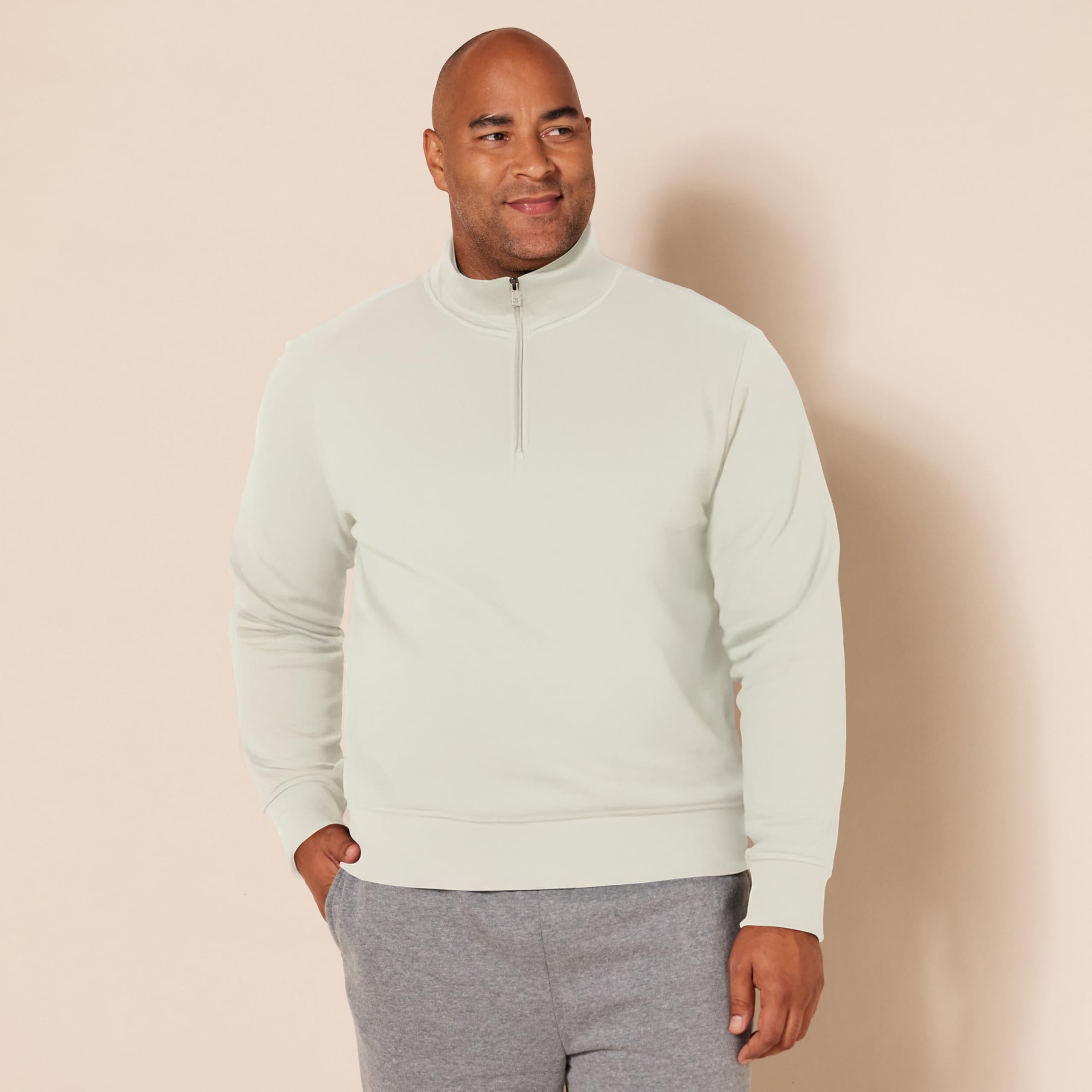 Amazon Essentials Sweat Polaire à Manches Longues avec Un Quart de Fermeture Éclair Homme - 5