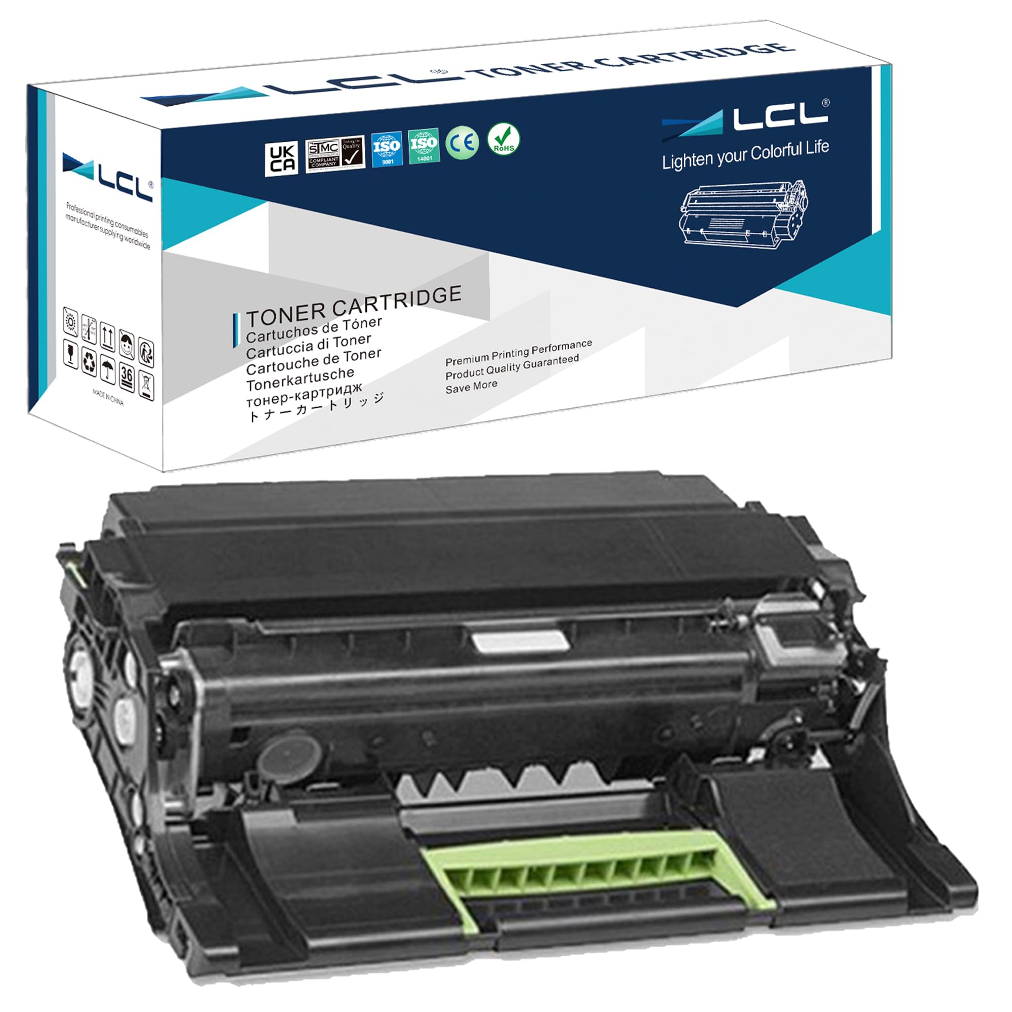 LCL Tambour Remanufacturée 500ZA 500Z 50F0ZA0 50F0Z00 (1-Pack Noir) Remplacement pour Lexmark MS310/MS310d/MS310dn//MS312/MS312DN/MS315/MS315dn/MX310/MX310dn MS410/MS410d/MS410dn/MX410de