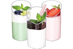 Eupako Clear Plastic Veggie Cups (3 oz, 30 Pack)