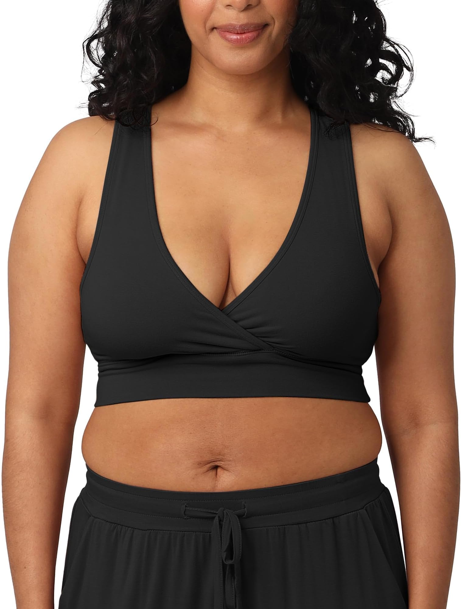 Kindred Bravely French Terry Nursing Bra for Breastfeeding and Sleep, Racerback Crossover, Soft and Stretchy Maternity Bra