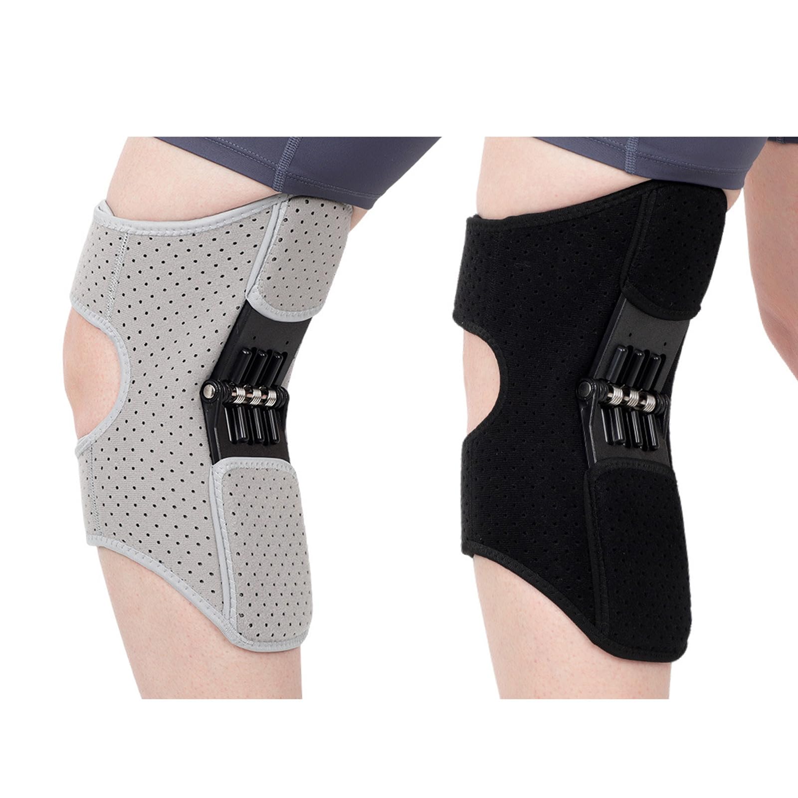 PURPLELILY Genouillère multifonctionnelle pour le sport, les rebondissements puissants, pour la course à pied, l'entraînement, l'haltérophilie, la gym, avec ressorts de rebond puissants