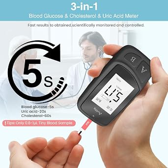 Cholesterol Test Meter With Test Strip For Home Use