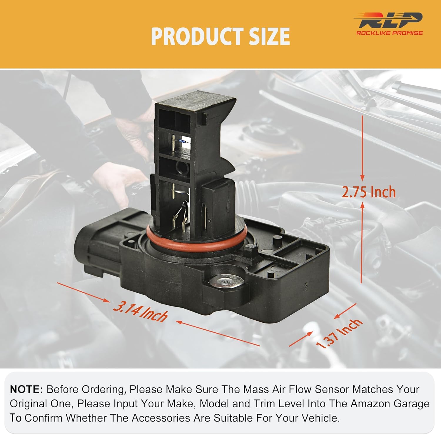 Mass Air Flow Sensor MAF Sensor Compatible with Cadillac CTS Escalade Chevy Avalanche Silverado Suburban Tahoe GMC Sierra Yukon XL 1500 2500 Replaces 10393948 23256991