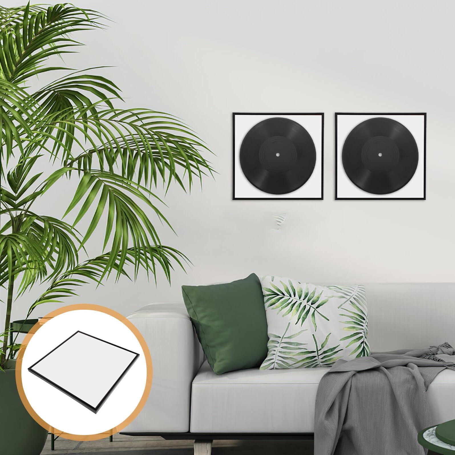 NOLITOY 2pezzi Porta Dischi Vinile Cornice Espositore Parete Organizer Riporre Album Copertine Nero