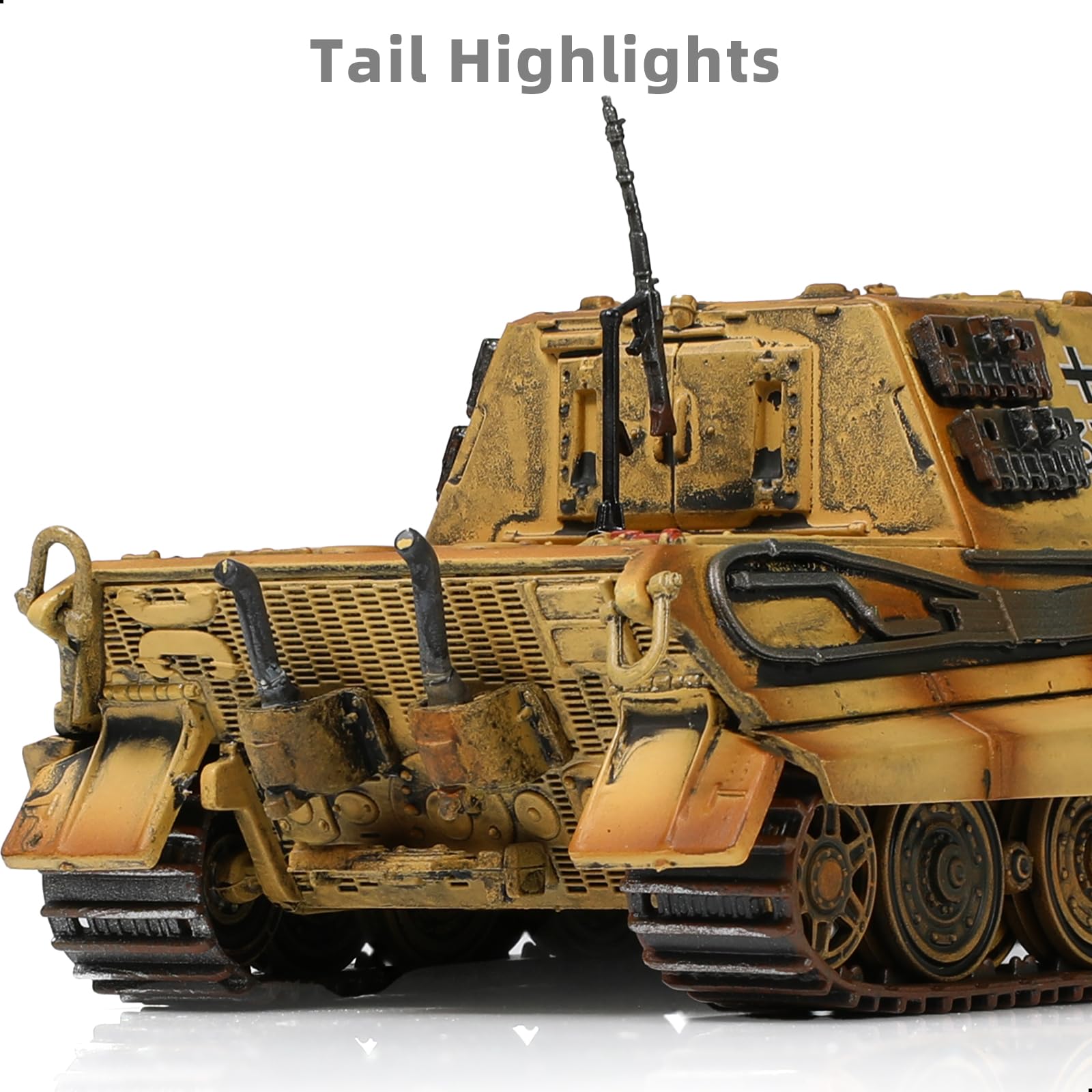 NUOTIE Model czołgu wojskowego w skali 1/72 wykończony stop metalu odlewany ciśnieniowo z plastikowym czołgiem model wojna światowa Ⅱ pojazd wojskowy czołg mini 1945 model Jagdtiger kolekcja prezentów