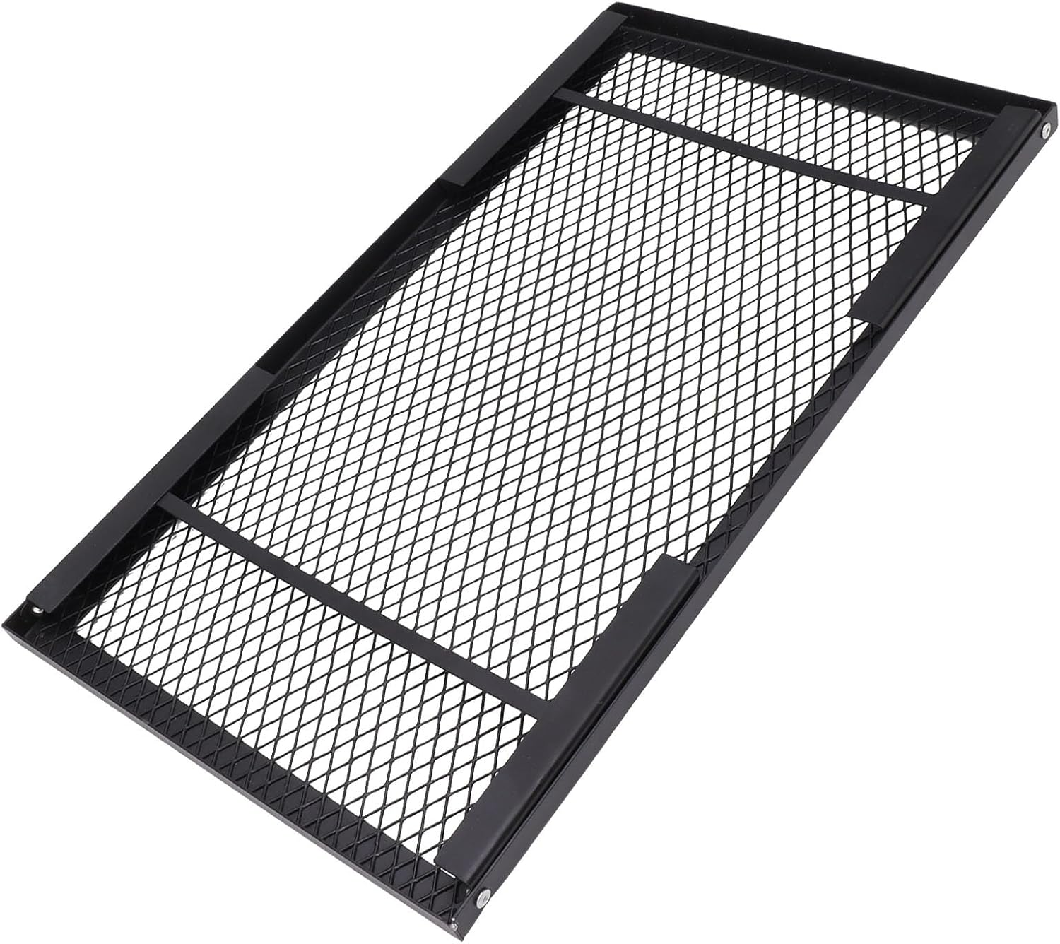 Folding Campfire Grill, Black, Rectangular, 6.3 x 21.7 x 11.8 inches, Camping Grill