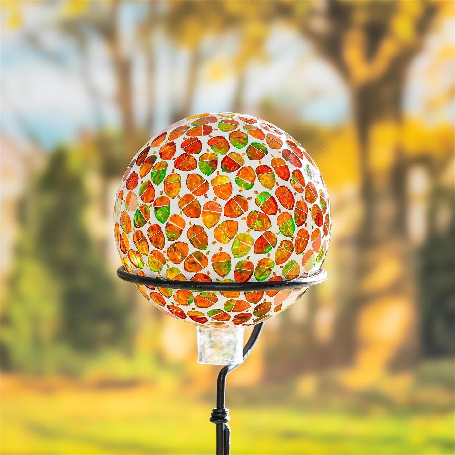 Acorns Mosaic Gazing Ball, 10"