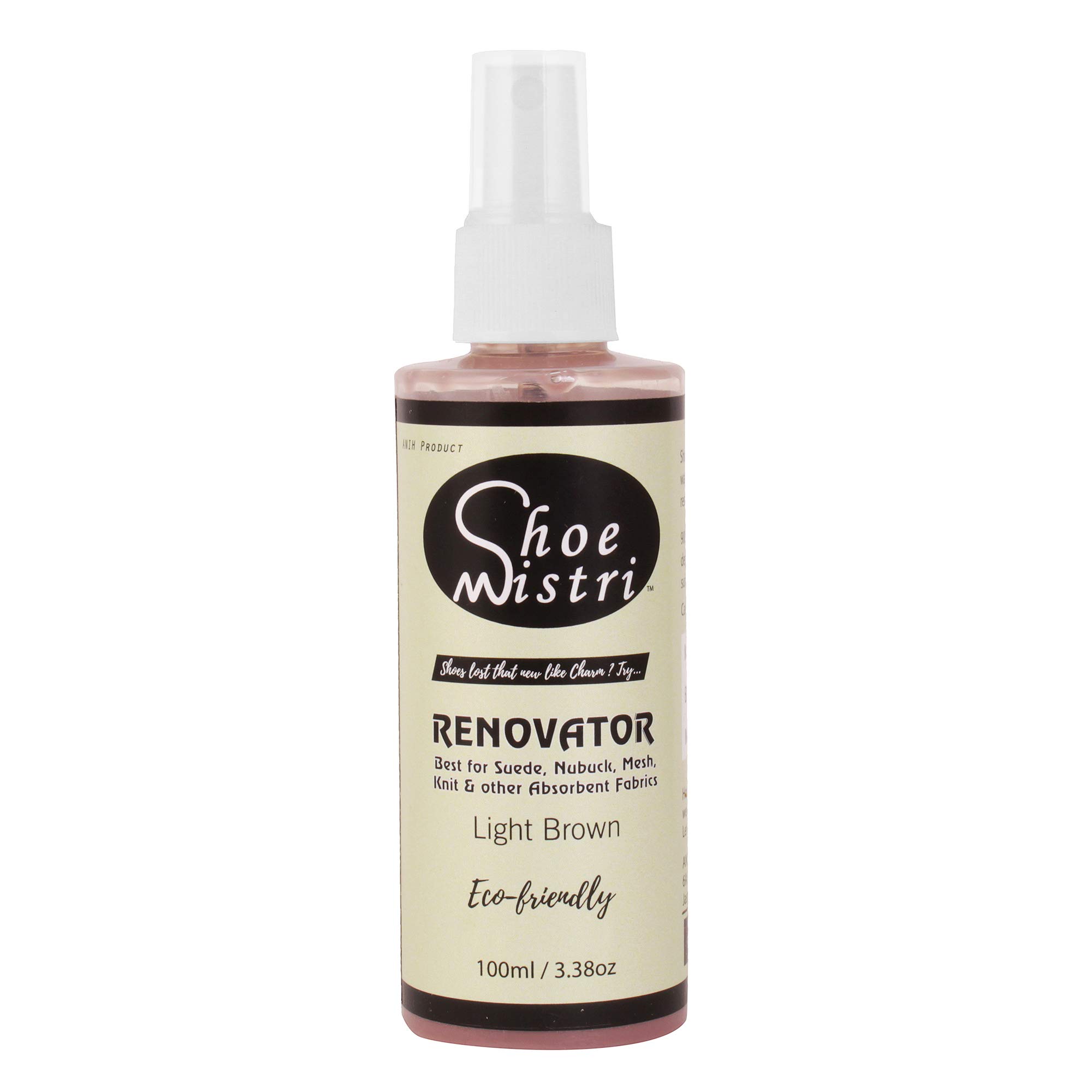 Shoe Renovator cleaner for Suede, Nubuck, Canvas, Knit and most other absorbent Fabrics (Light Brown)