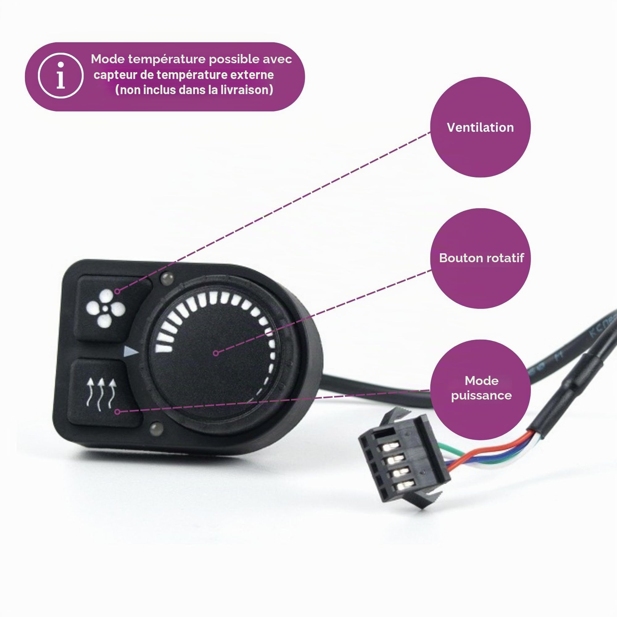 Autoterm Air 4D 4 KW 12 V Chauffage auxiliaire diesel avec panneau de commande PU-5 et pompe à carburant silencieuse pour voiture, camion, camping-car, bateau