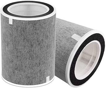 2 Pack HP302 HP201 Filter Replacement Compatible with Shark HP302 HP301 HP201 HP202 HP200 AP1000 HP232 HC501 502 Filter MAX Clean Sense iq Air Purifier filter, Part #HE2FKBAS, HE2FKBASMB