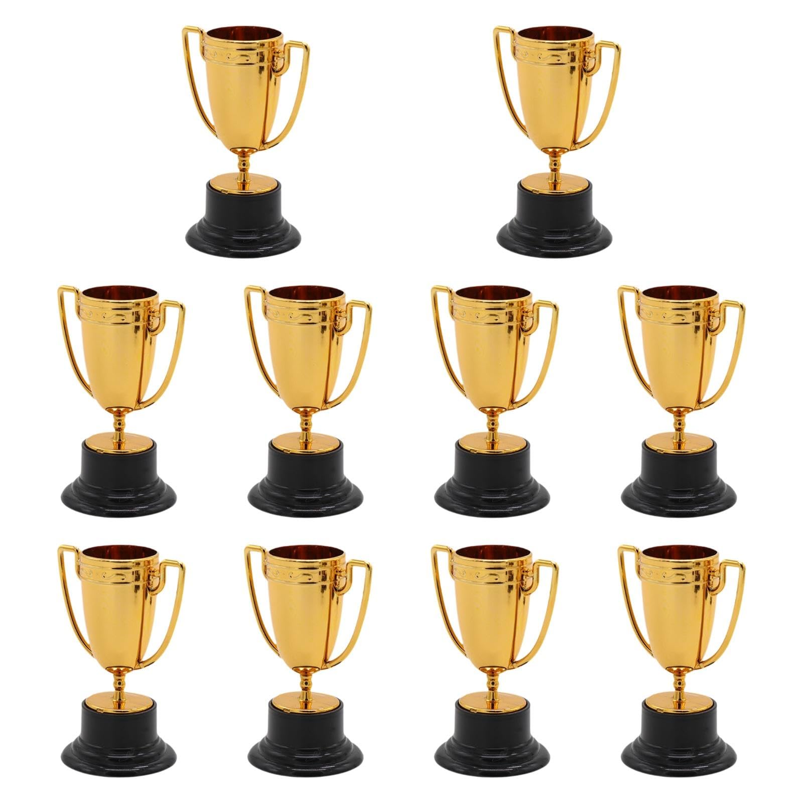 10Pcs Mini Award Trophies Cup Small Trophy for Appreciation Gifts Game Prize Copper Color|Sporting Goods-image-9