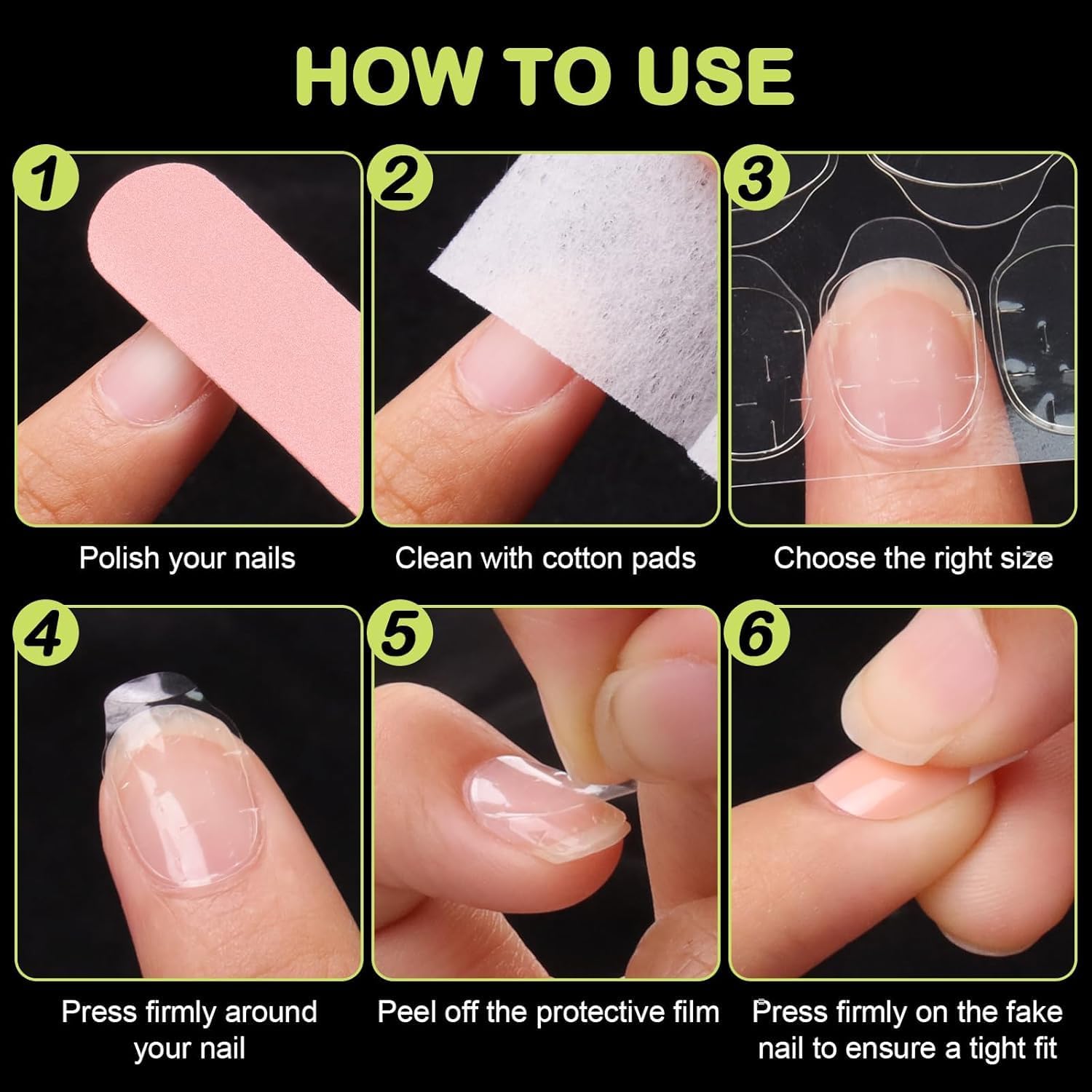 COSTICA 720pcs 30 Sheets Nail Adhesives Tabs for Press on Nails Jelly Double Side False Nail Glue Sticker Transparent Sticky Tabs for Nails Waterproof Breathable Manicure Gel Tabs - Image 7 thumbnail