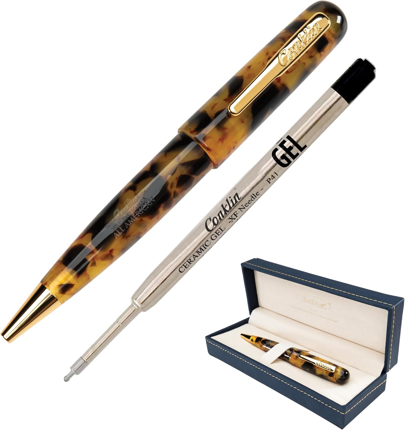 Conklin All American Gel Pen Southwest Turquoise | Luxury Gel Pen with Refillable Ink | Vibrant Design, Smooth Writing, Premium Quality