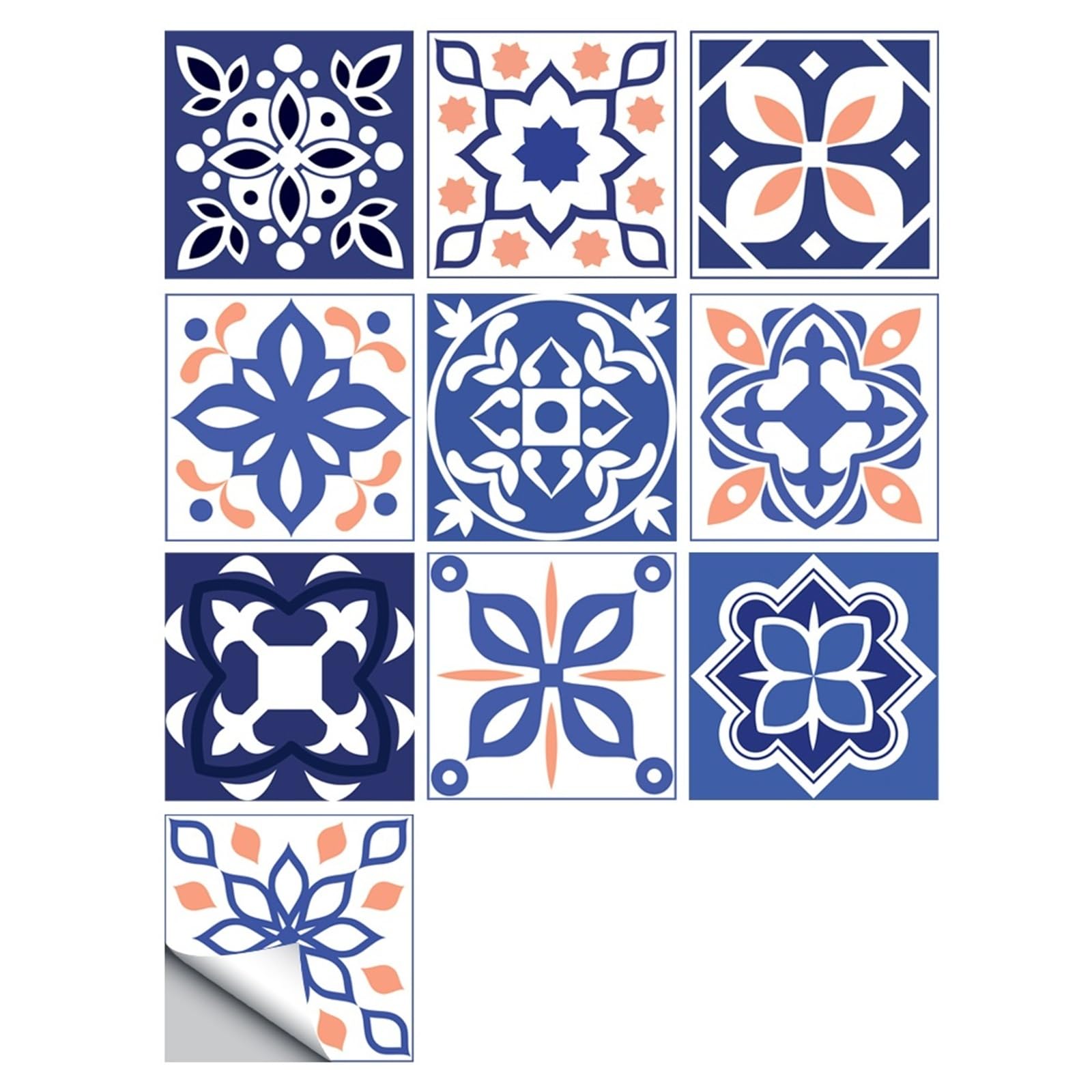 EJvkrbtx Matte Floor Tile Stickers Multicolor 10pcs 10x10cm,15x15cm,20x20cm(Color 15,15cmX15cmX10pcs)