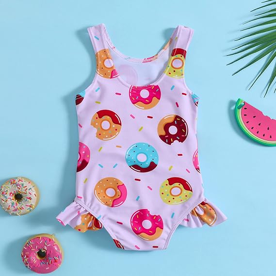 Maillot De Bain Fille Une Pièce Manches Longues Anti-UV – Motifs Adorables Stitch, Sirène Ou Fleurs – 2 à 14 Ans – Protection & Style Pour Plage Et Piscine