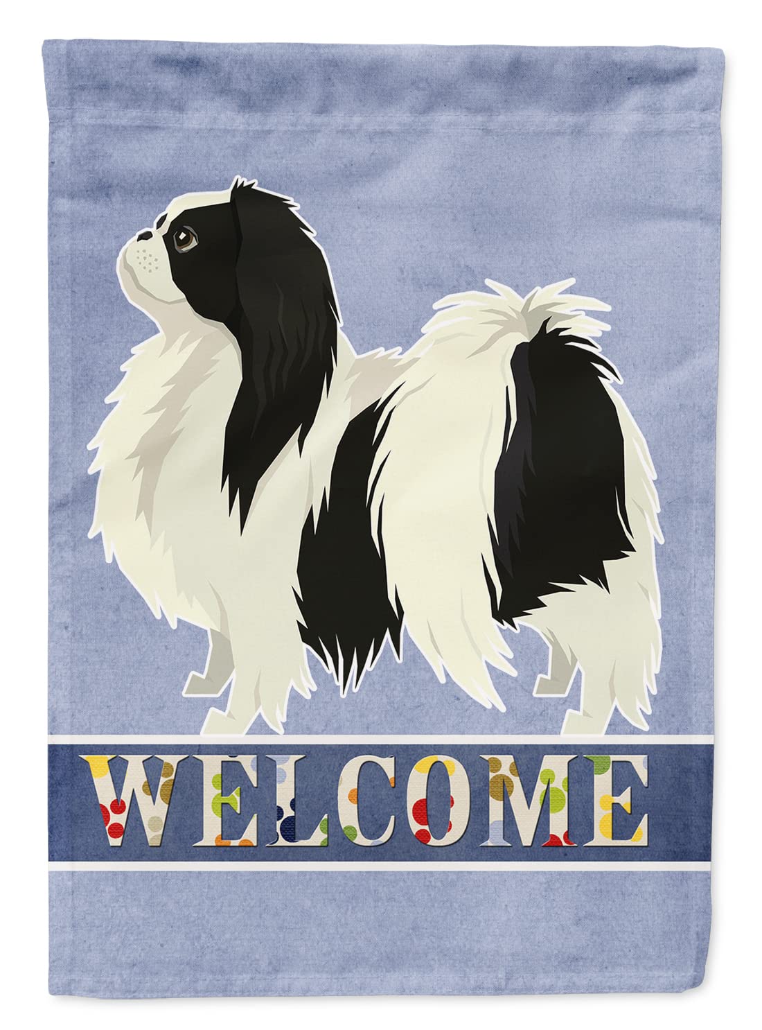 Drapeau Japanese Chin grand format en toile, le cadeau idéal pour les amoureux de cette race