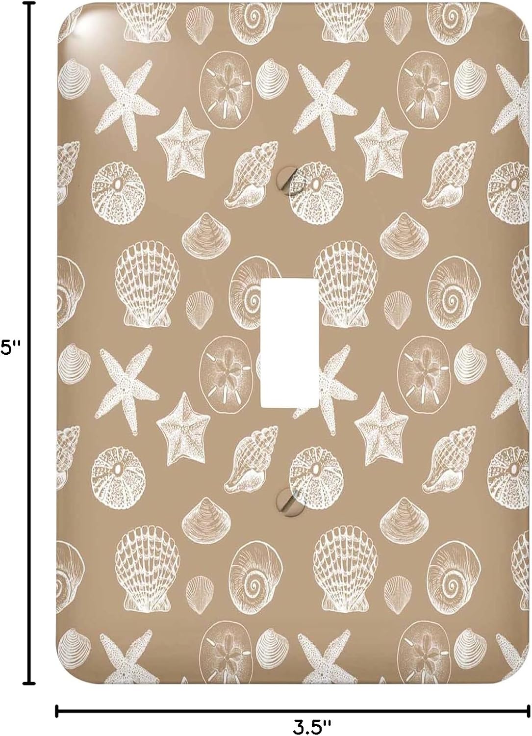 3dRose lsp_213051_1 Creamy Sand and White Beach Sea Shells - single Toggle Switch