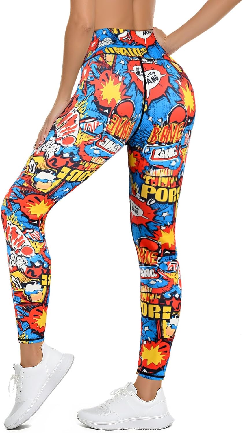 High Waisted Yoga Pants for Women 4-Way Stretch Soft Running Workout Leggings Athletic Yoga Pants - Image 2