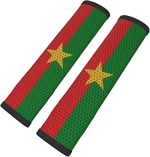 Flag of Burkina Faso Car Seat Belt Cover Pad for Adults Kids Car Interior Decor Seat Belt Cover Pad 2 PCS Strap Shoulder Pad Seatbelt Covers Protective Sleeves