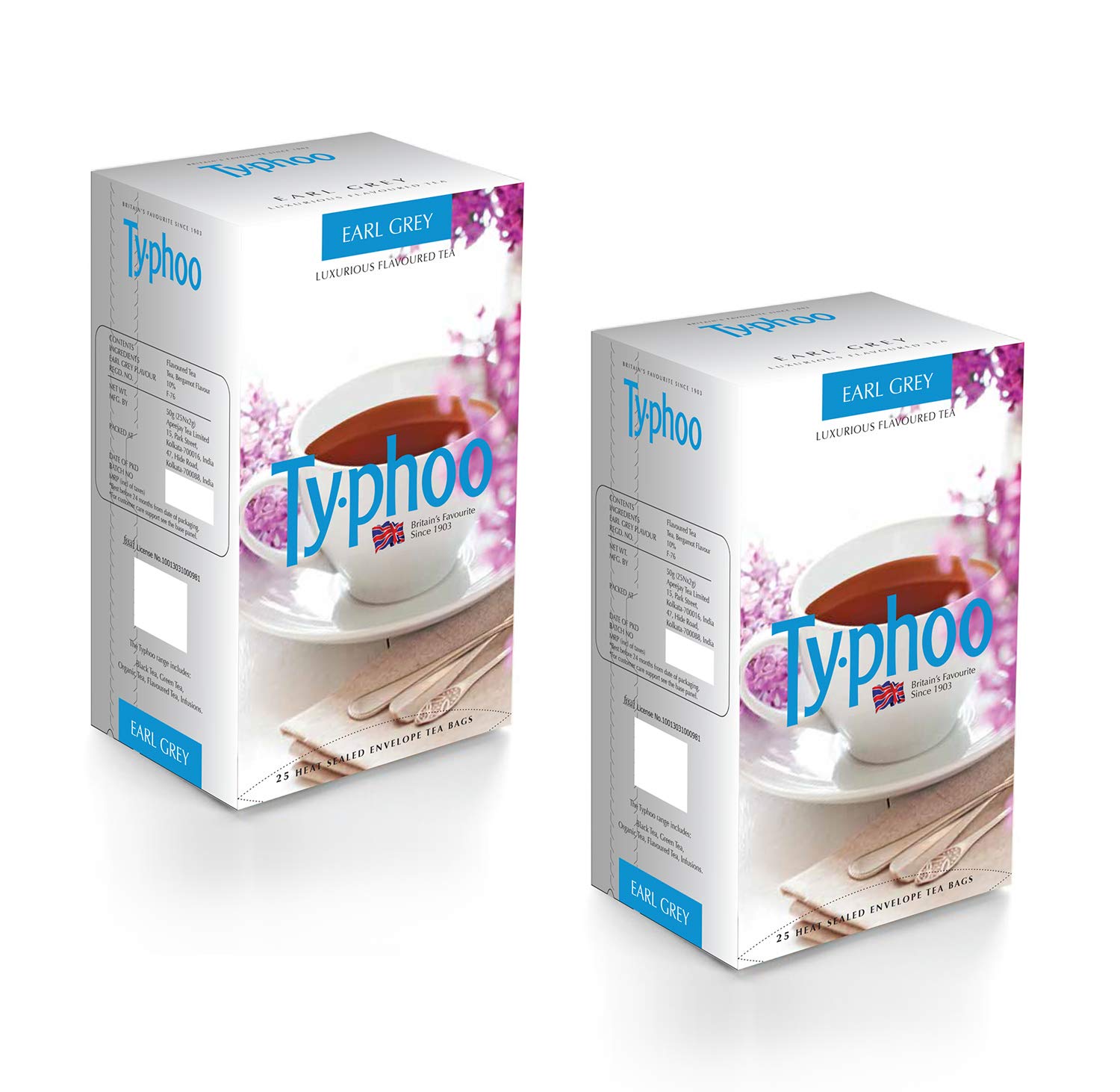 Ty-phoo Flavoured Earl Grey Tea, 25 Tea Bags (Pack Of 2), Black Tea, 200 Gram (B07NWLVCT6) Amazon Price History, Amazon Price Tracker